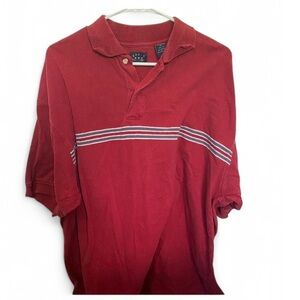 Men’s Eagle Oversized Red Collar Polo Stripes